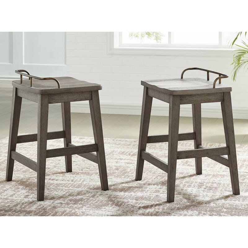 Steve Silver Rigby Smokey Oak 24-inch Counter Stool
