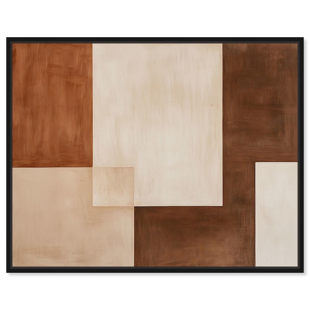 Cream and Brown Panels IV Canvas by Art Remedy