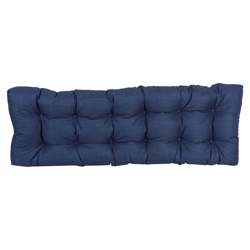 Tufted Indoor/Outdoor Bench Cushion (Multiple widths from 46 to 60 inch)
