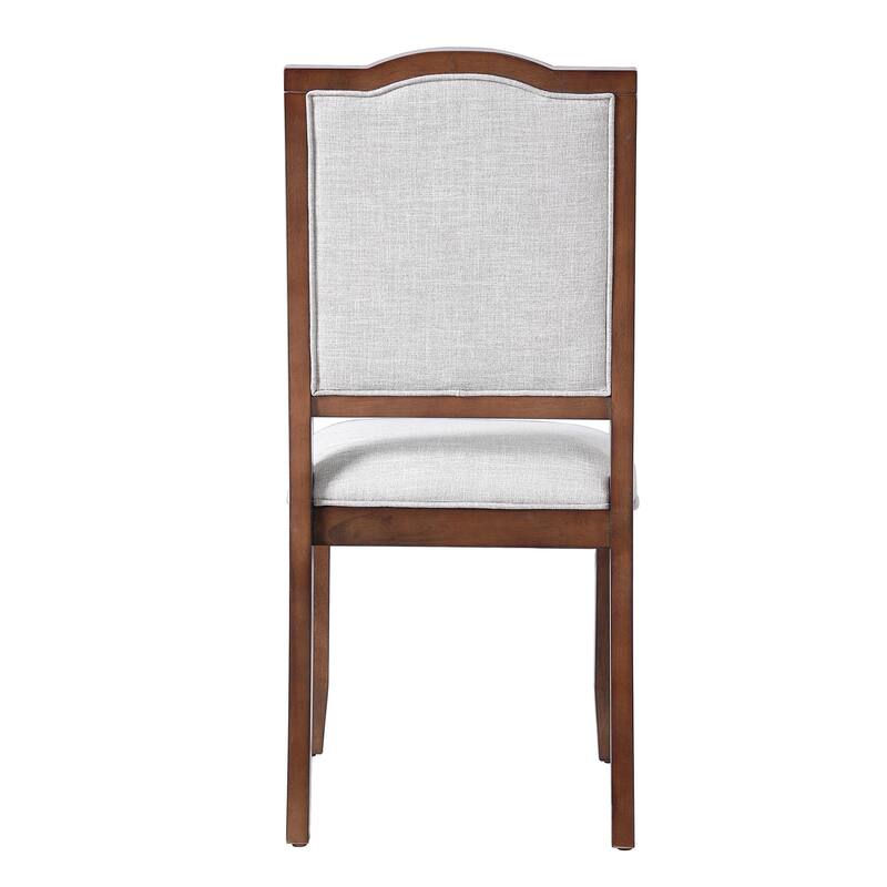 Roomfitters Farmhouse Dining Chairs Set of 4, Upholstered High Back Kitchen Chairs, Solid Wood Frame Dining Seating
