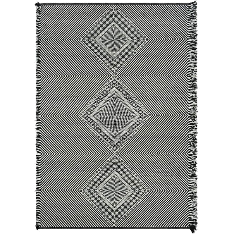 Artistic Weavers Julius Handmade Boho Fringe Cotton Area Rug