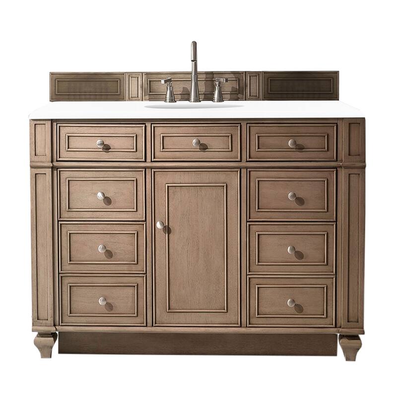 James Martin Vanities 157-V48-3WZ Bristol 48" Free Standing Single - Whitewashed Walnut