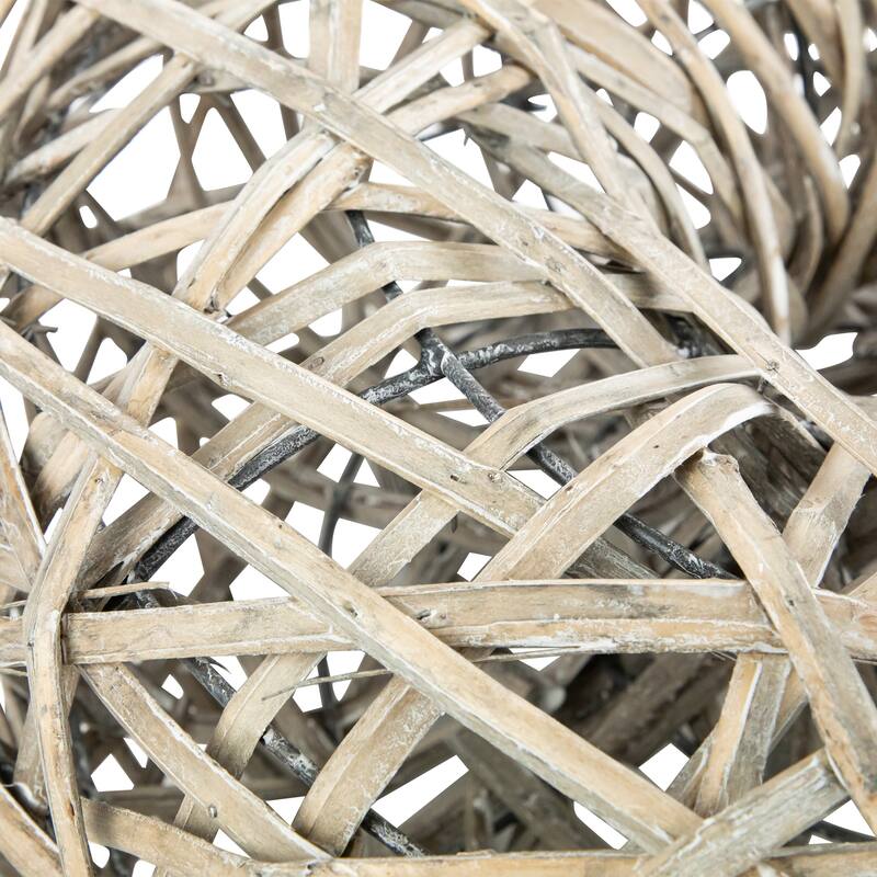 Rustic Gray Willow Artifical Wreath, 19-Inch, Unlit