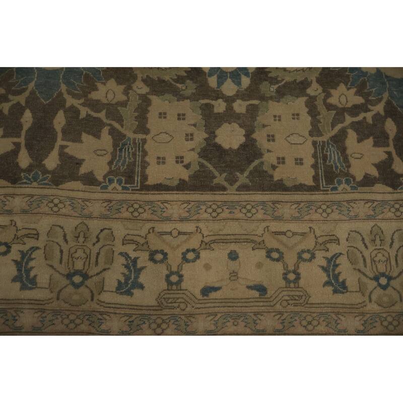 Hand Knotted Oriental 100% Wool Carpet Traditional All-Over Greys & Charcoal Ziegler Area Rug - 12' 6'' X 9' 8''