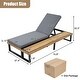 preview thumbnail 5 of 18, Outdoor Chaise Lounge Chair with 5-Position Adjustable Backrest and Wood Side Table