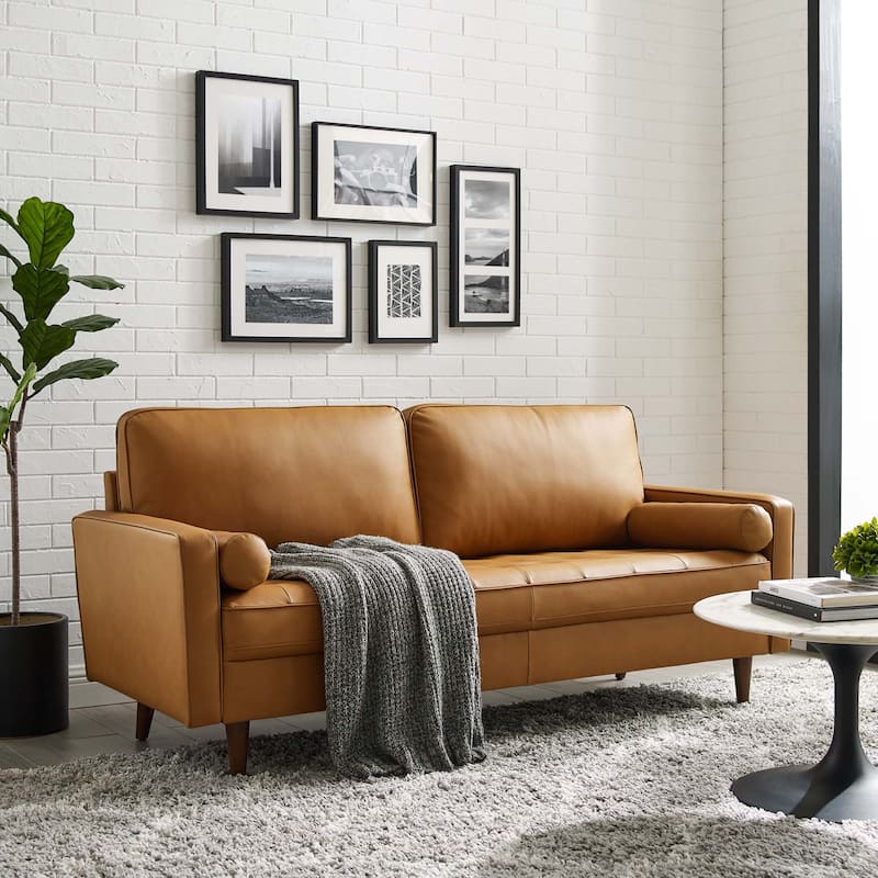 Valour Leather Sofa - Tan