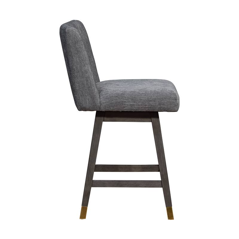 Basila Upholstered Bar or Counter Height Swivel Barstool
