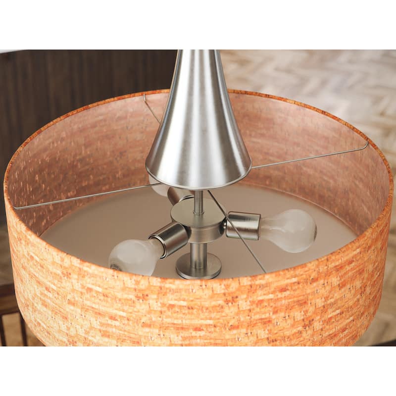 Kenroy Home Bulletin 3-Light Pendant - Brushed Steel