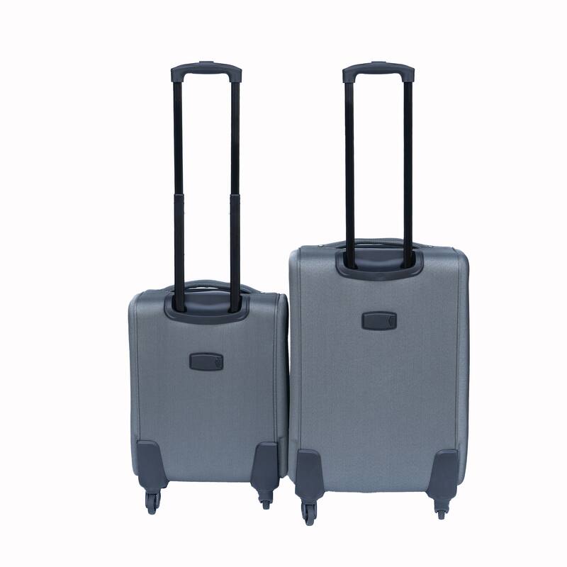 (20+24) Two-piece suitcase suitcase set Oxford trolley case without password lock universal wheel - Gray