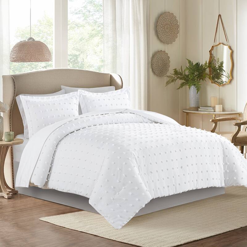 Tufted Design Jacquard Comforter Set