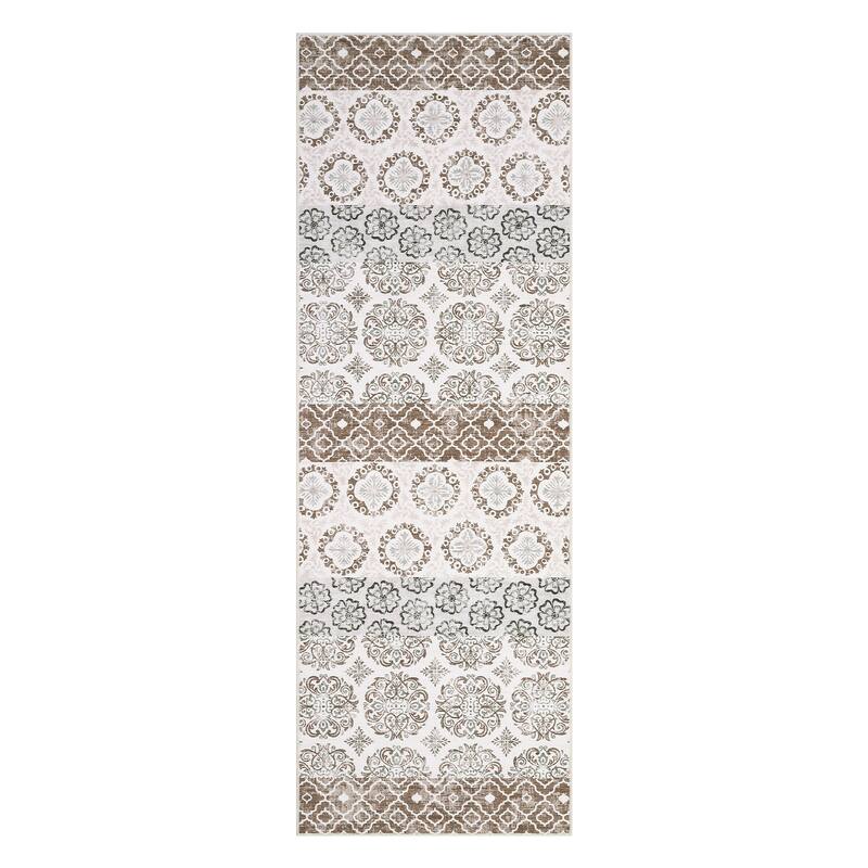 Vintage Floral Area Rug Boho Geometric Rugs for Living Room Bedroom Soft Throw Carpet