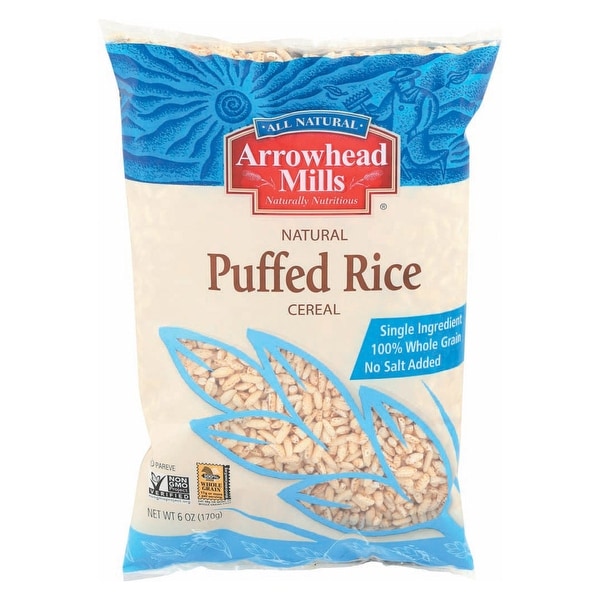Arrowhead Mills All Natural Puffed Rice Cereal - Case of 12 - 6 oz.