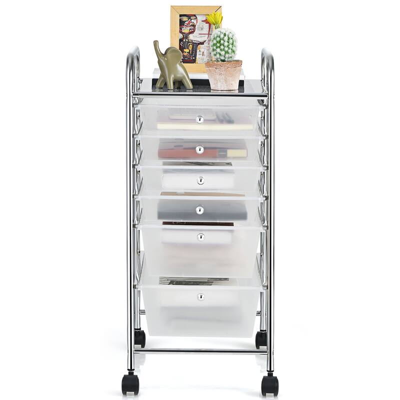 Costway 6 Drawer Rolling Storage Cart Scrapbook Paper Office Organizer - See details