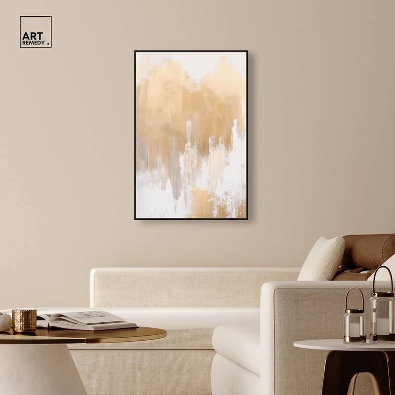 Soft Grey Glam Gold II Canvas by Art Remedy