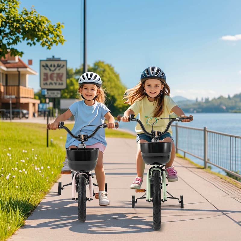 Costway 12"/14"/16"/18" Kid’s Bike with Training Wheels Adjustable