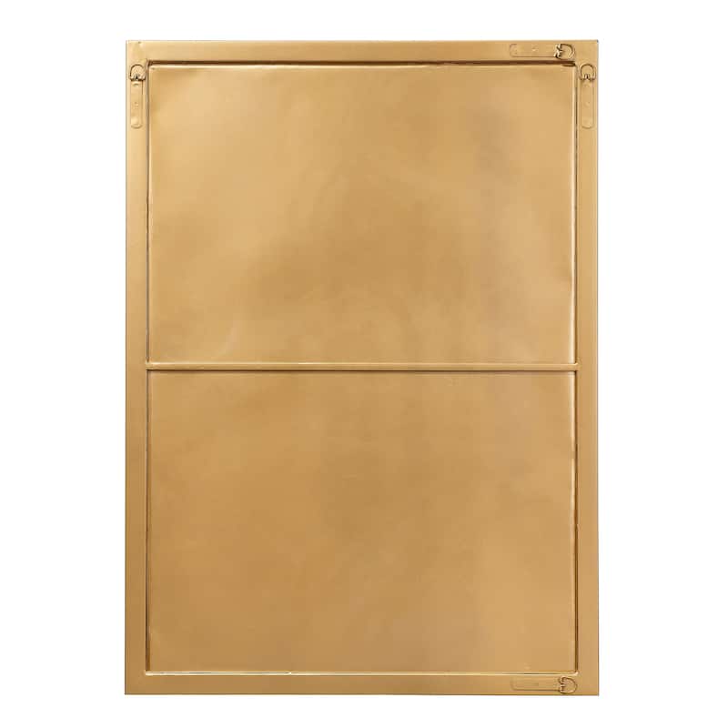 Alden Décor Zander Iron Rectangle Mirror, Black