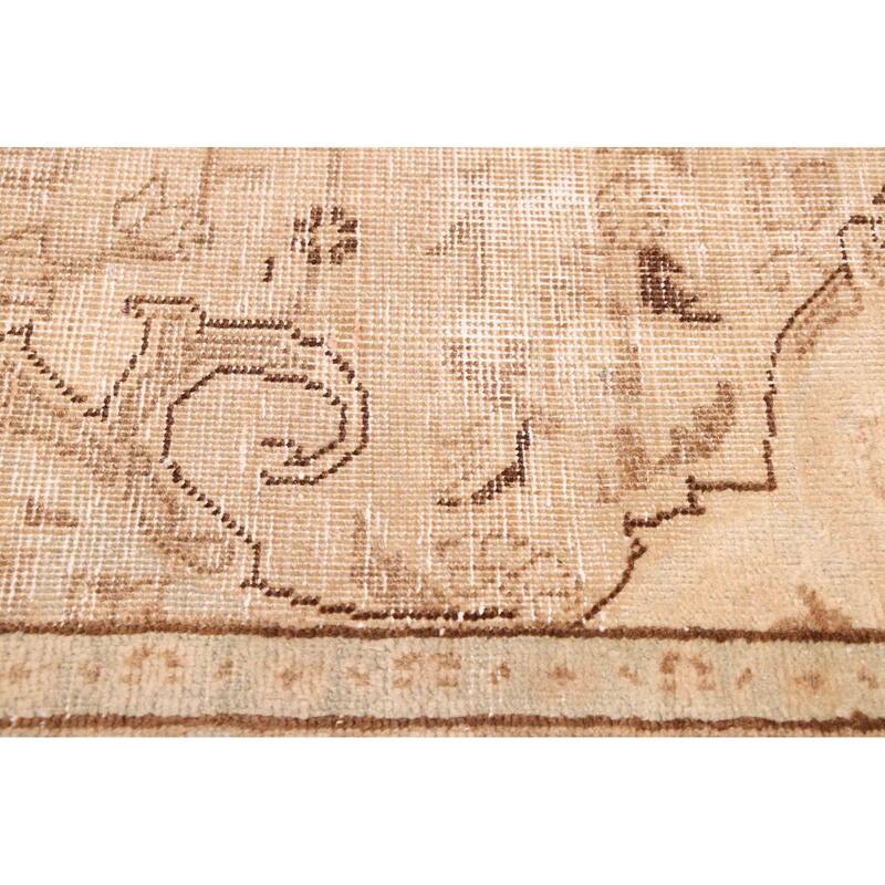ECARPETGALLERY Hand-knotted Antalya Vintage Tan Wool Rug - 9'4 x 12'6
