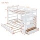 preview thumbnail 49 of 53, Roomfitters Twin Over Twin Bunk Bed with Trundle, Staircase, Sturdy Wooden Frame, Safety Guardrails, Space-Saving Sleeping