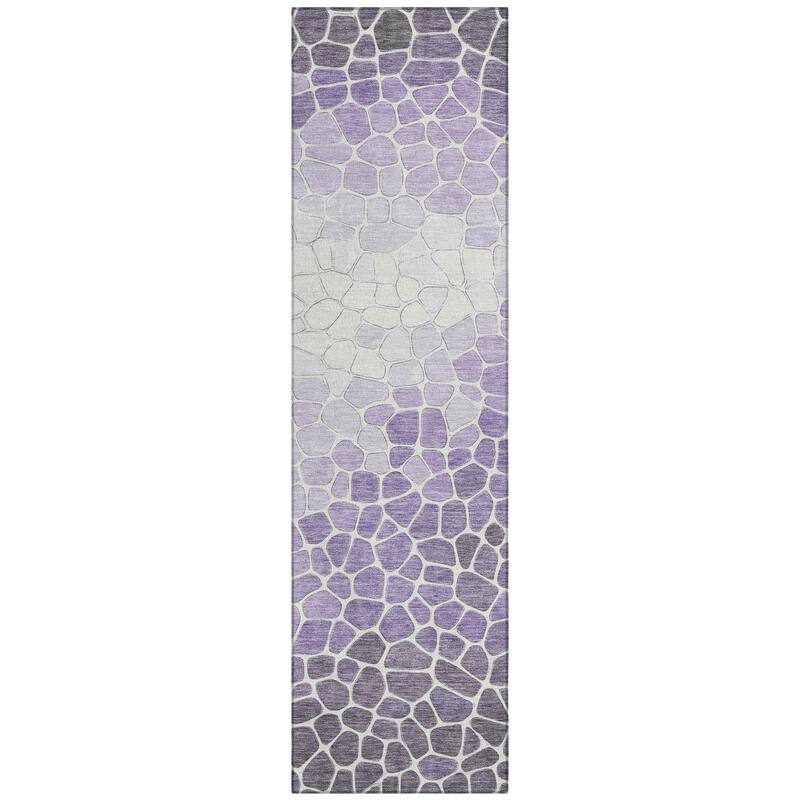 Machine Washable Indoor/Outdoor Contemporary Ombre Chantille Rug
