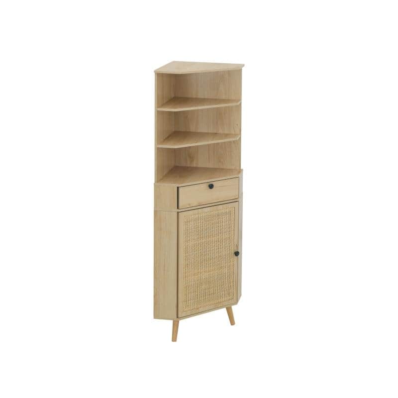 Corner Shelf with Free Standing Corner Storage On
