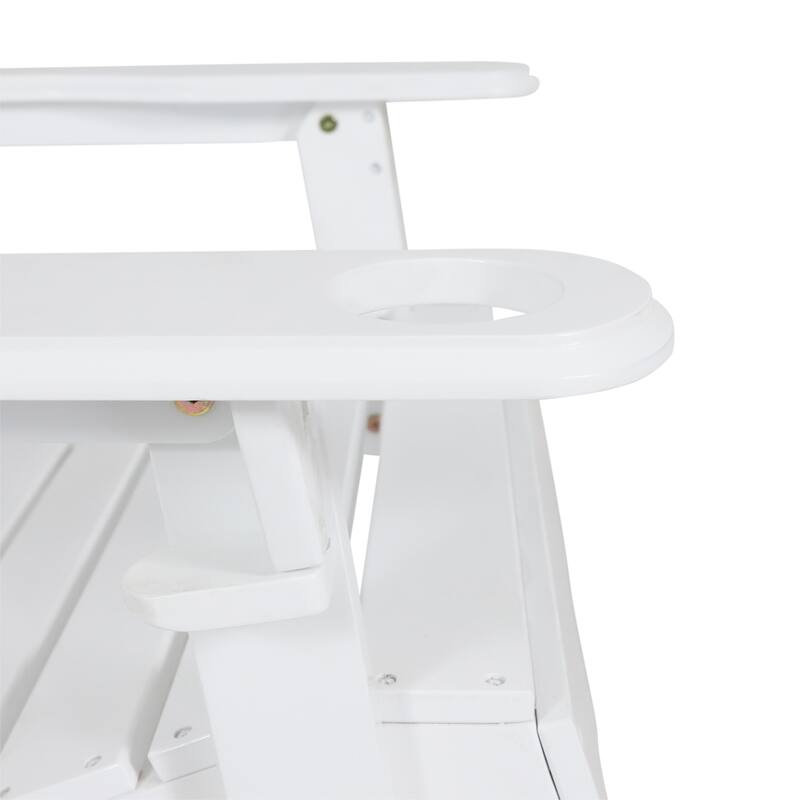 Roomfitters Bellwood Outdoor Adirondack Chair with Cup Holders for Patio Relaxation