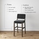 preview thumbnail 20 of 58, Nathan James Cohen Faux Leather Counter or Bar Height Stool, Solid Wood Frame with Footrest and Woven Leather Back