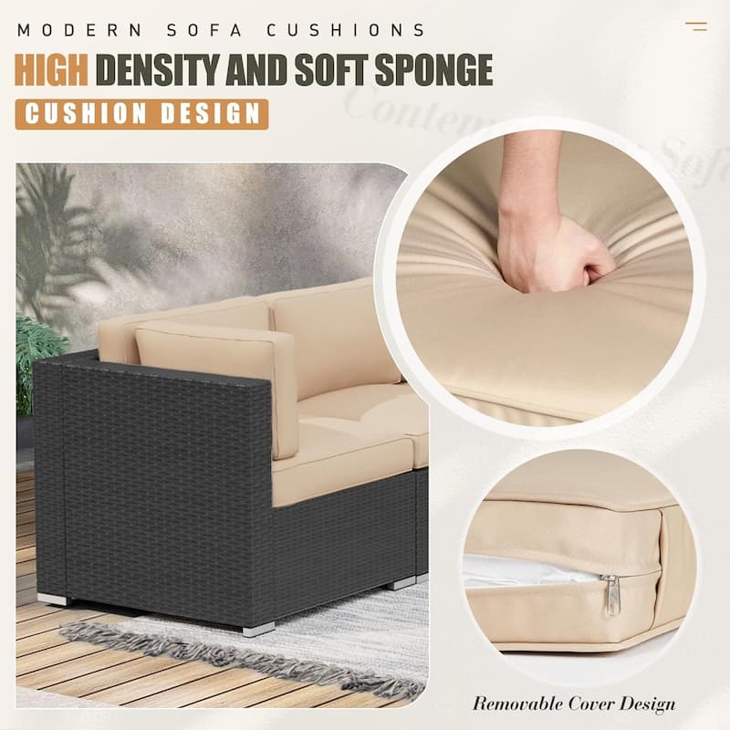 14 Piece Outdoor Patio Furniture Deep Seat Cushion Set Sofa Replacement Waterproof Cushions