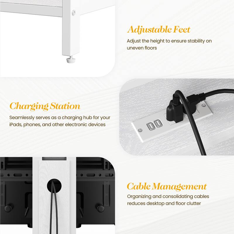 Modern Swivel Mount with Power Outlet for TV up to 70" - 50 inches