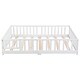 preview thumbnail 16 of 18, Full Size Wood Platform Bed Frame with Door, Fence White