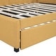 preview thumbnail 35 of 98, L-Shaped Backrest Daybed Upholstered Daybed Frame Classic Wood Slats Design with 2 Storage Drawers or Trundle, Full Size