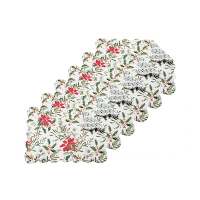 Silvia Poinsettia Placemat S/6