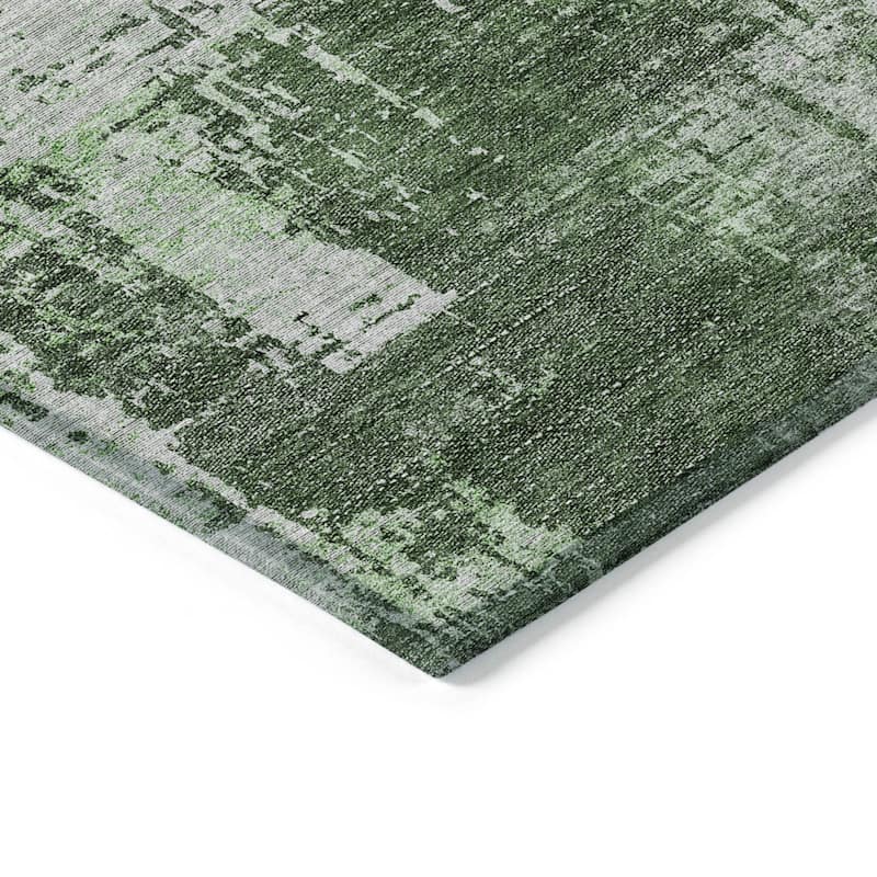 Machine Washable Indoor/ Outdoor Chantille Abstract Ombre Rug