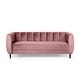 preview thumbnail 20 of 19, Bobran Modern Velvet 3-seat Sofa by Christopher Knight Home - 30.00" D x 83.25" W x 30.25" H Blush + Dark Brown