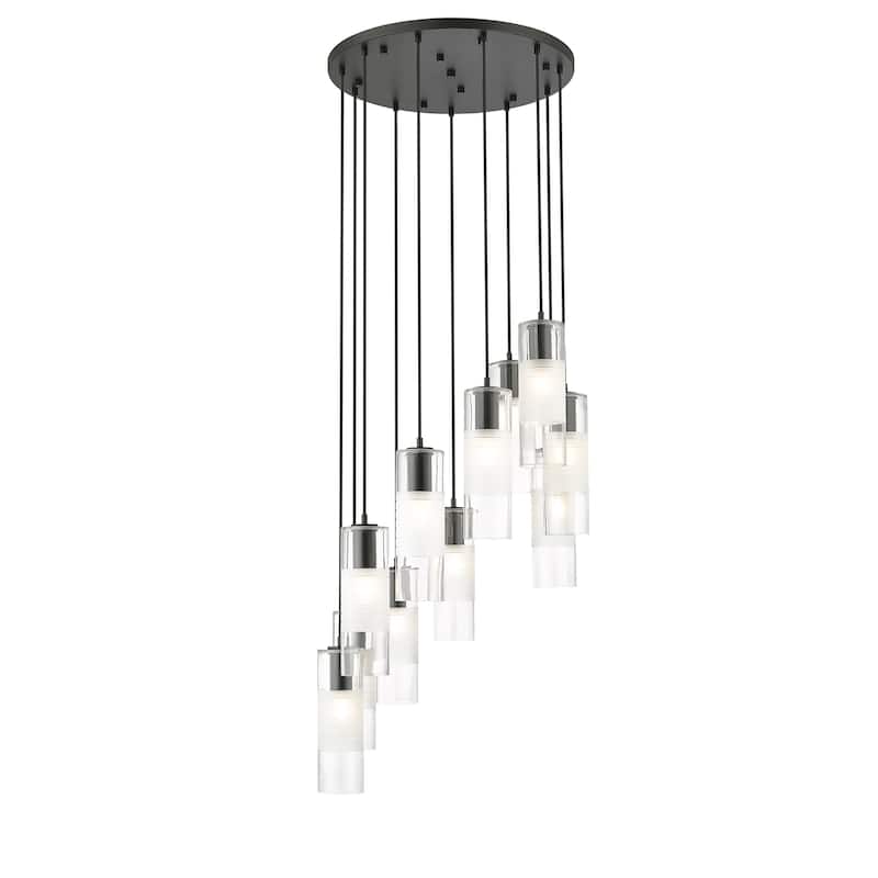 Alton 11 Light Chandelier in Matte Black - Matte Black
