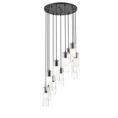 Alton 11 Light Chandelier in Matte Black - Matte Black