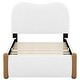 preview thumbnail 18 of 33, Upholstered platform bed with wooden support feet