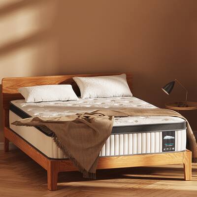 Serweet 8-Inch Hybrid Memory Foam Pocket Spring Mattress - White