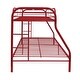 preview thumbnail 3 of 4, Tritan Twin/Full Bunk Bed, Red