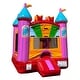 preview thumbnail 1 of 1, Jingo Jump 10'X10' Pink Marble Castle - 10′ L x 10′ W x 13′ H Kids - 10′ L x 10′ W x 13′ H