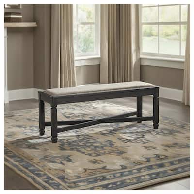 Signature Design By Ashley Tyler Creek Upholstered Dining Bench - Black/Grayish Brown