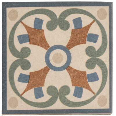 Apollo tile 6" x 6" Terralis Matte Terracotta Blue Green Porcelain Tile (4.65 sq ft/case) - 19 Pack