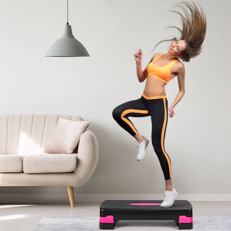 Costway 26'' Aerobic Exercise Stepper Cardio Trainer W/Riser