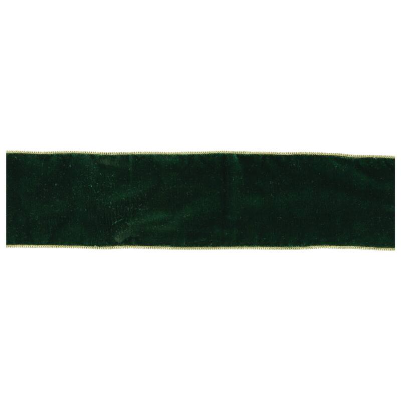 Green Wired Ribbon 4" x 10 Yds. - N/A
