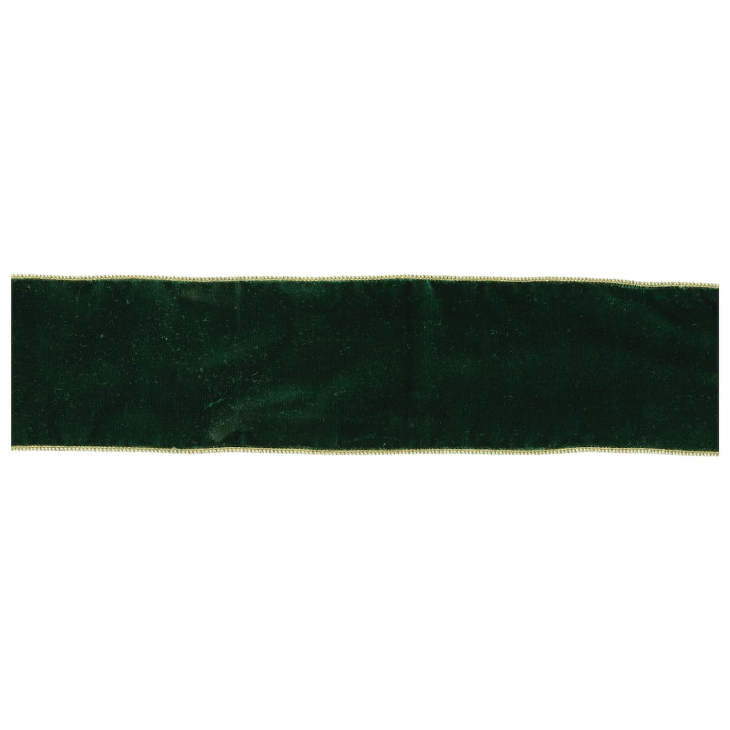 Green Wired Ribbon 4" x 10 Yds. - N/A