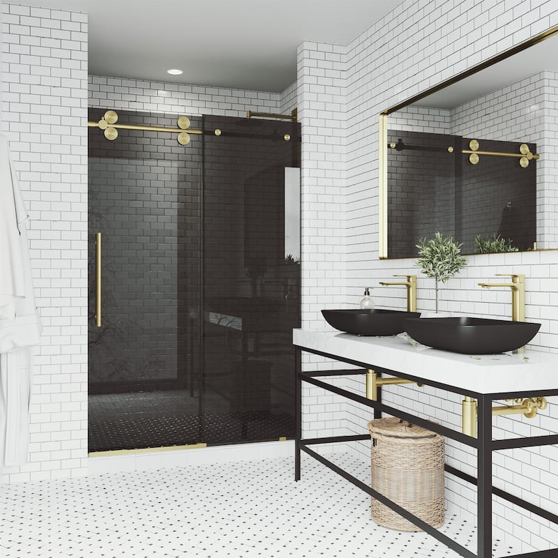 VIGO Elan Frameless Sliding Shower Door