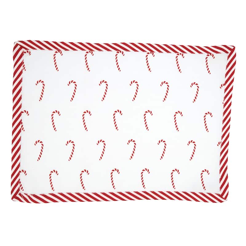 Table Mats With Candy Cane Design (Set of 4)