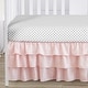 preview thumbnail 4 of 4, Sweet Jojo Designs Pink, Grey & White Shabby Chic Watercolor Floral Collection Baby Girl 4-piece Bumperless Crib Bedding Set