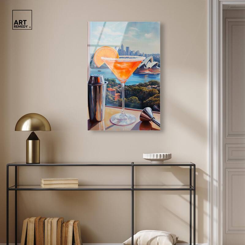 Classy Drink in Australia Acrylic by Art Remedy, Ready to Hang