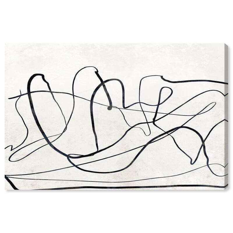 Wynwood Studio Canvas Abstract Right Now Black and Modern & Contemporary Wall Art Canvas Print