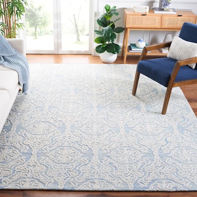 SAFAVIEH Handmade Blossom Mahalia Modern Floral Wool Rug